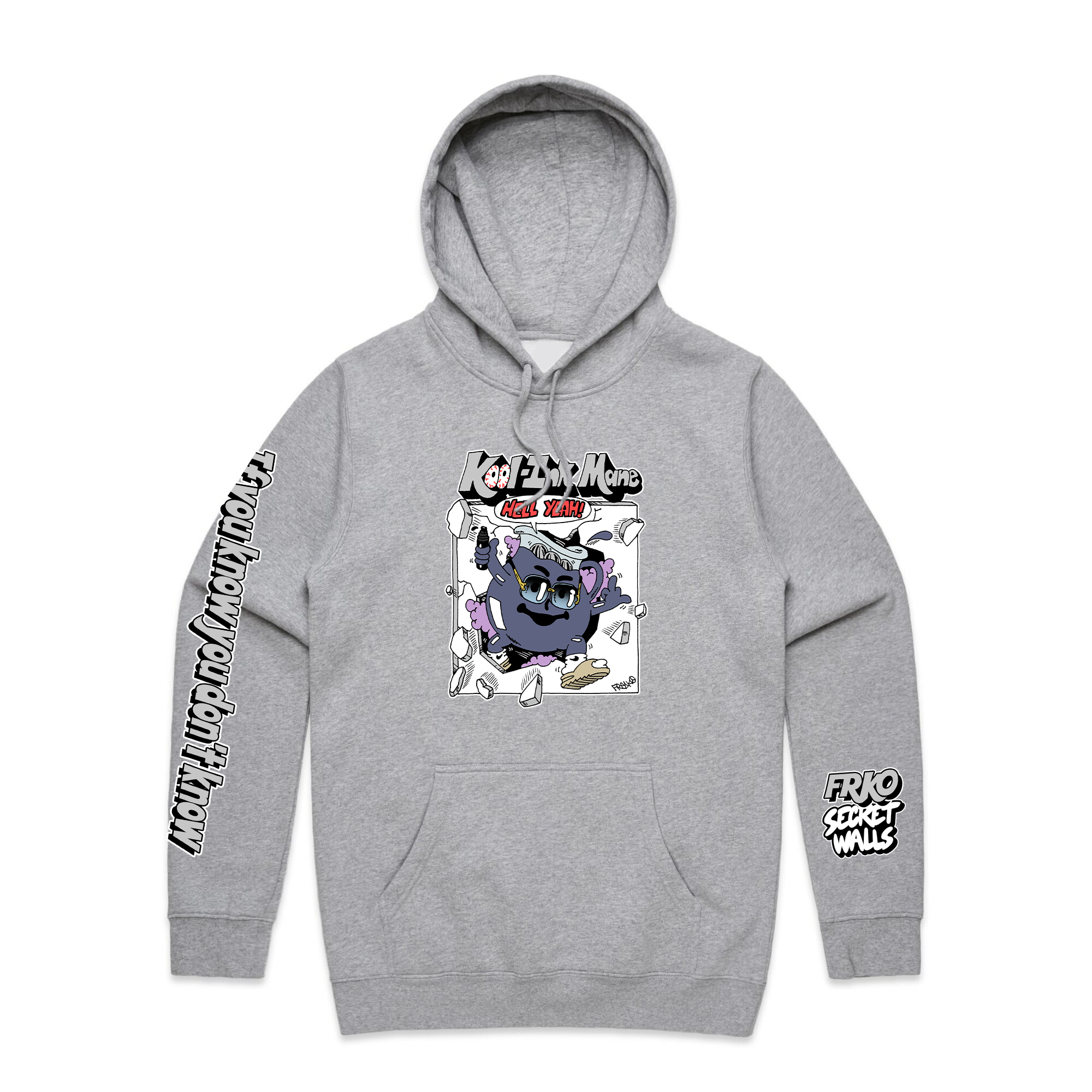 SW X FRKO KOOL-INK HOODIE - GREY – SECRET WALLS